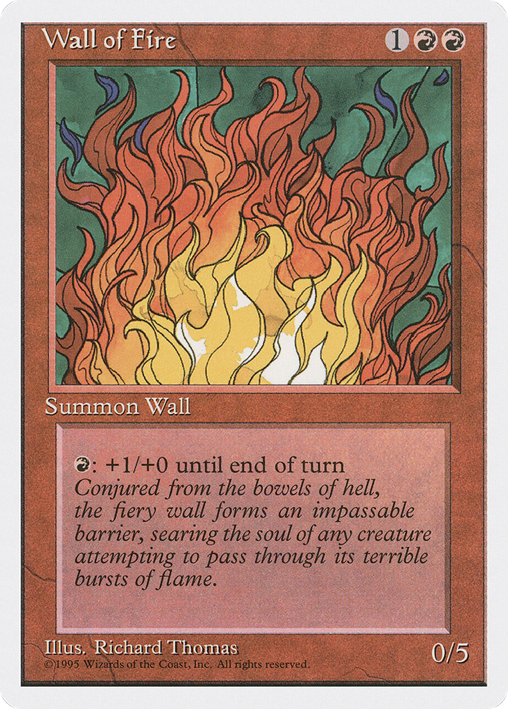 Magic: The Gathering - Wall of Fire - Fourth Edition