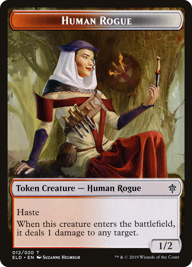 Magic: The Gathering - Human Rogue Token - Throne of Eldraine Tokens