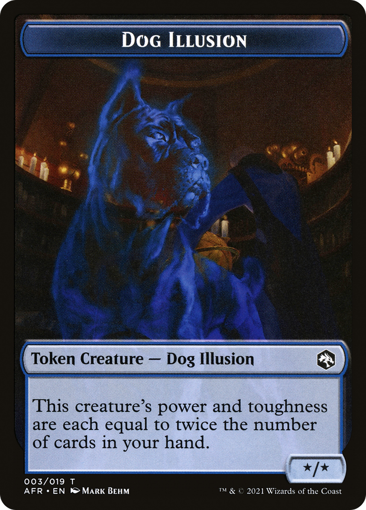 Magic: The Gathering - Dog Illusion Token - Adventures in the Forgotten Realms Tokens