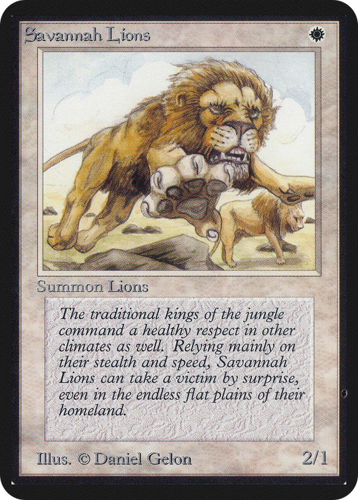 Magic: The Gathering - Savannah Lions - Limited Edition Alpha