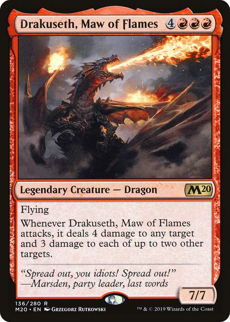 Magic: The Gathering - Drakuseth, Maw of Flames - Core Set 2020