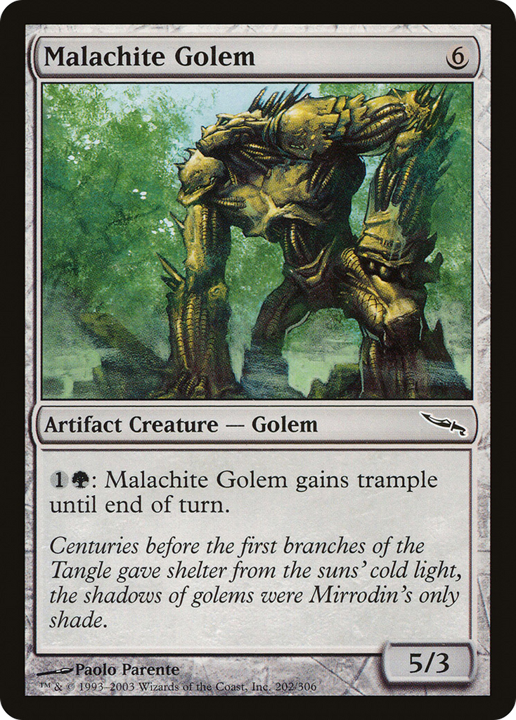 Magic: The Gathering - Malachite Golem - Mirrodin