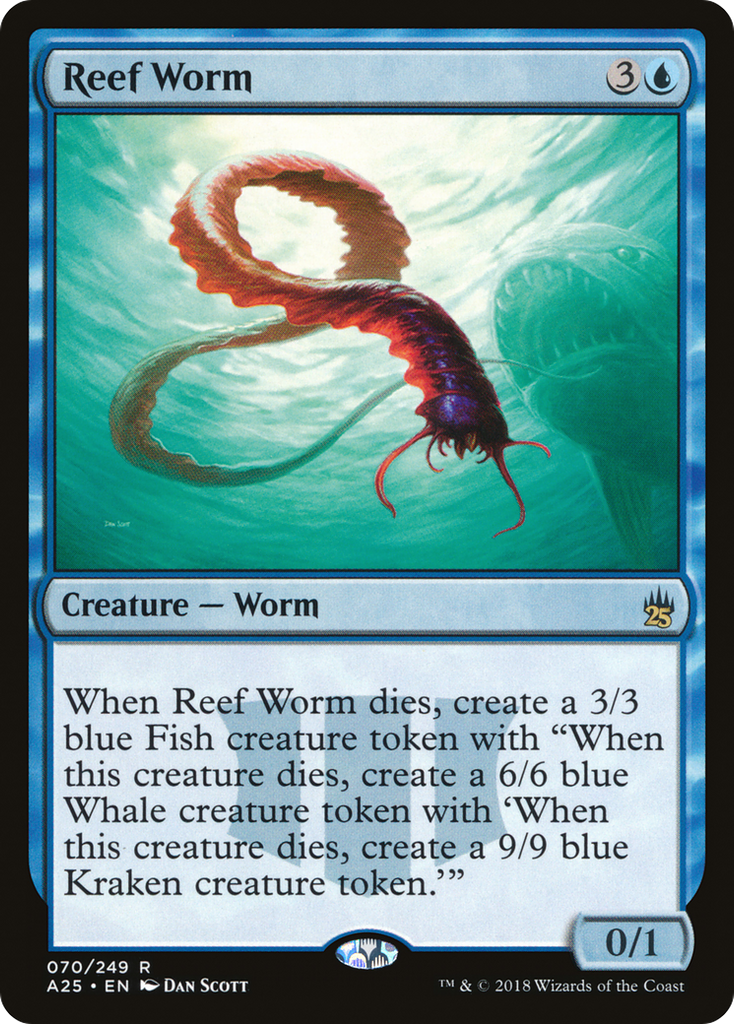 Magic: The Gathering - Reef Worm - Masters 25