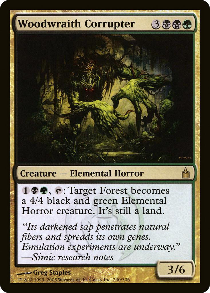 Magic: The Gathering - Woodwraith Corrupter - Ravnica: City of Guilds