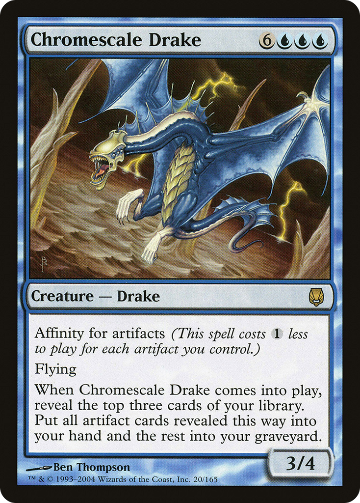 Magic: The Gathering - Chromescale Drake - Darksteel