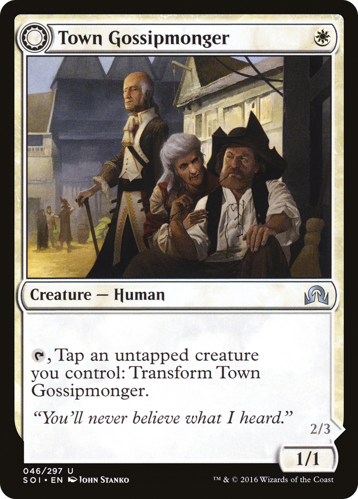 Magic: The Gathering - Town Gossipmonger // Incited Rabble - Shadows over Innistrad