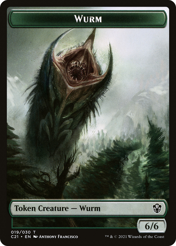 Magic: The Gathering - Wurm Token - Commander 2021 Tokens