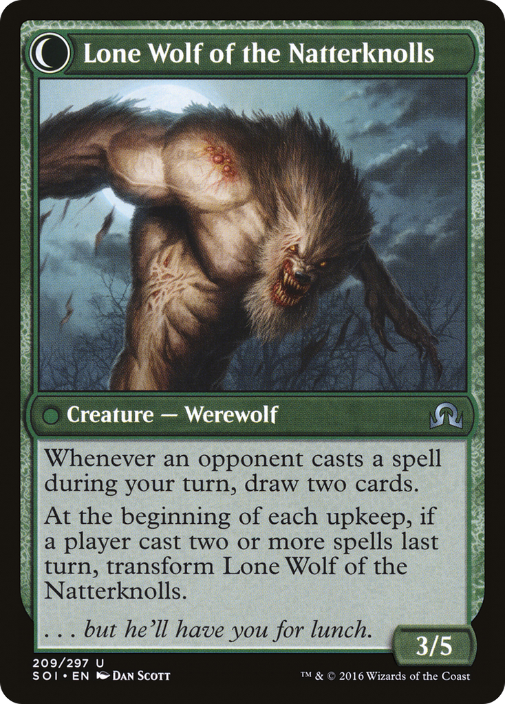 Magic: The Gathering - Hermit of the Natterknolls // Lone Wolf of the Natterknolls - Shadows over Innistrad