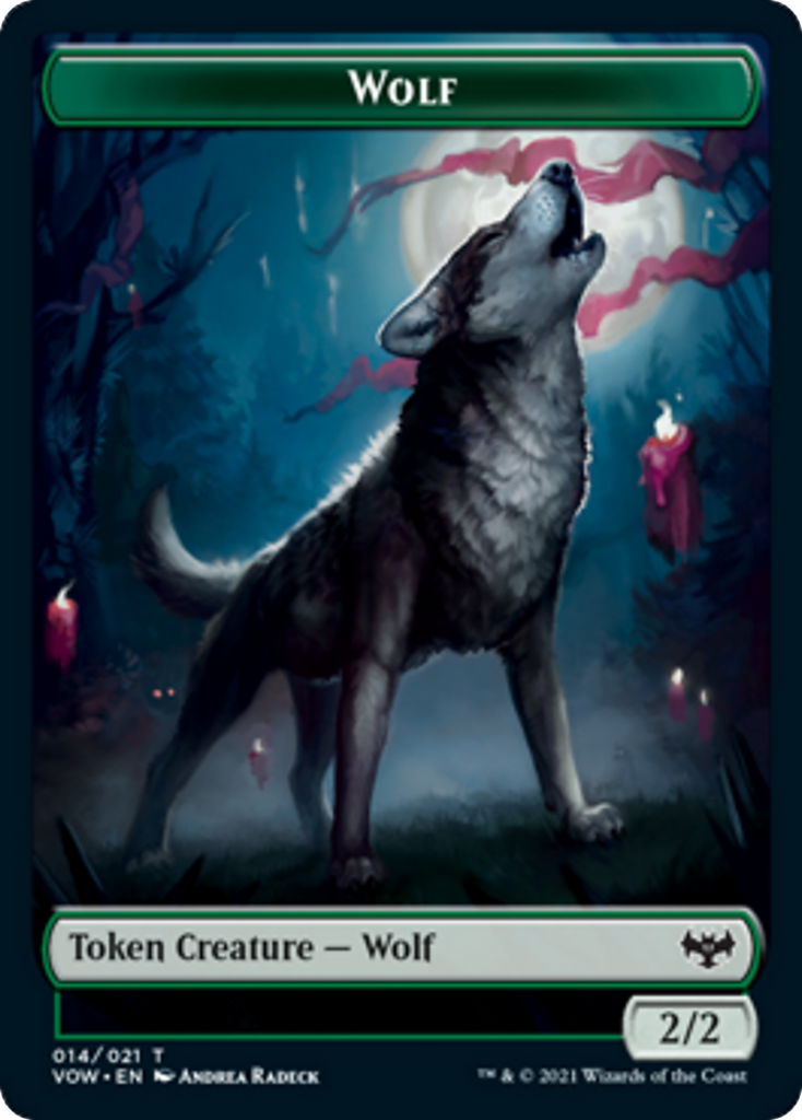 Magic: The Gathering - Wolf Token - Innistrad: Crimson Vow Tokens
