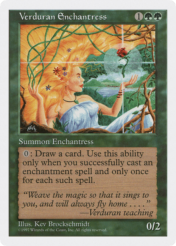 Magic: The Gathering - Verduran Enchantress - Fifth Edition