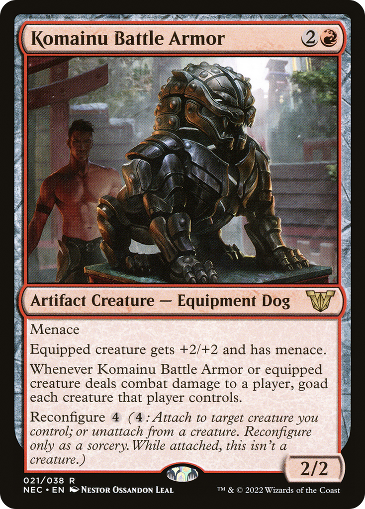 Magic: The Gathering - Komainu Battle Armor - Neon Dynasty Commander