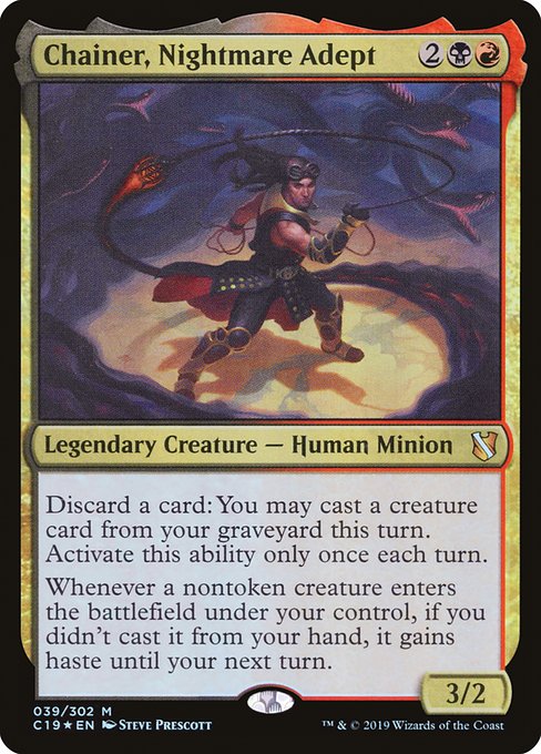 Magic the Gathering - Chainer, Nightmare Adept Foil - Commander 2019
