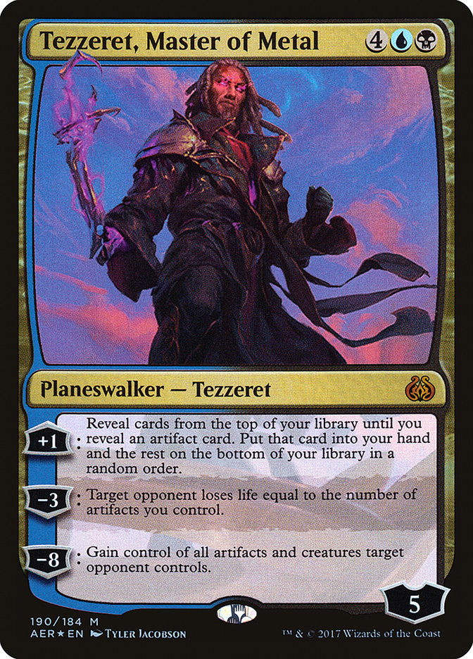Magic the Gathering - Tezzeret, Master of Metal Foil - Aether Revolt