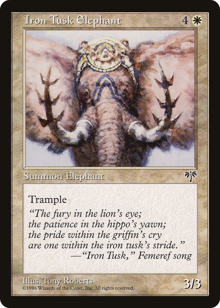 Magic: The Gathering - Iron Tusk Elephant - Mirage