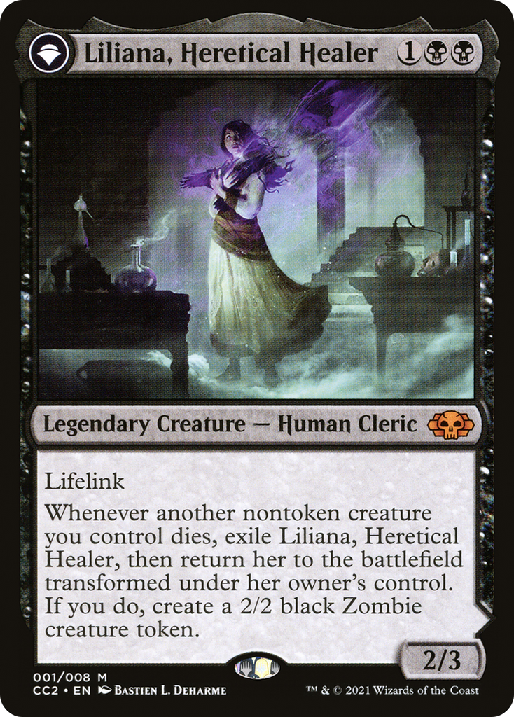 Magic: The Gathering - Liliana, Heretical Healer // Liliana, Defiant Necromancer - Commander Collection: Black