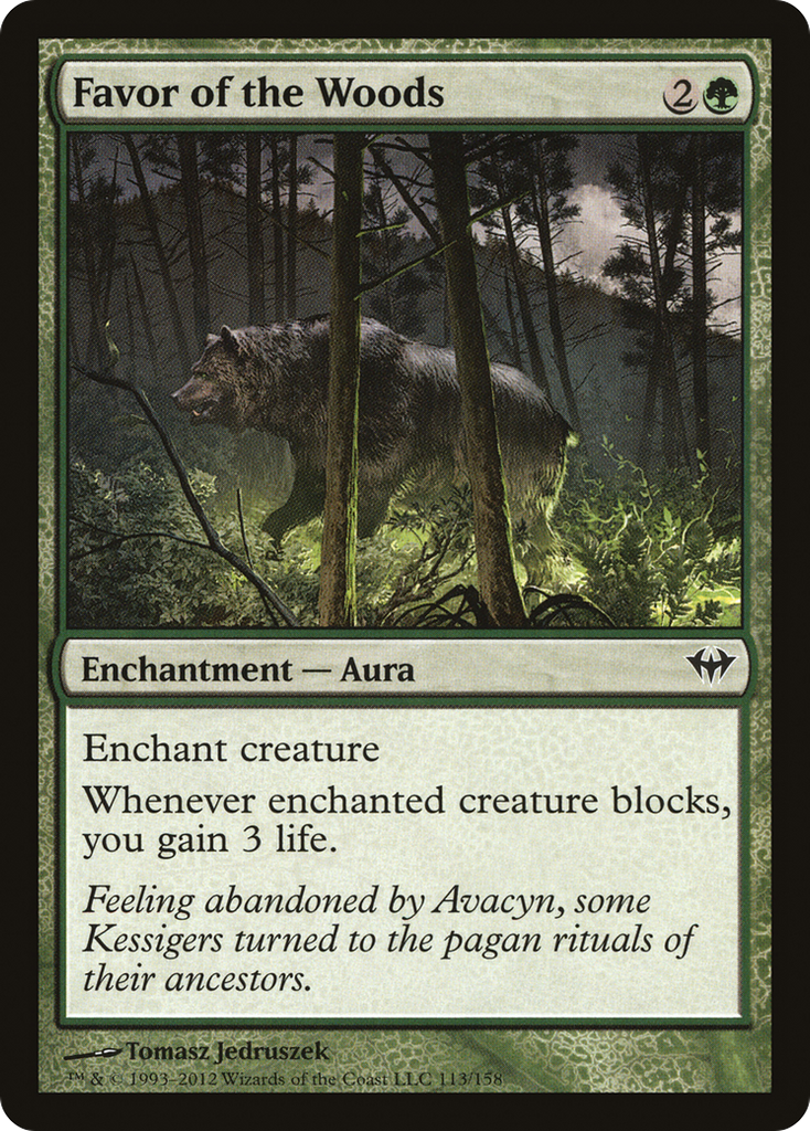Magic: The Gathering - Favor of the Woods - Dark Ascension