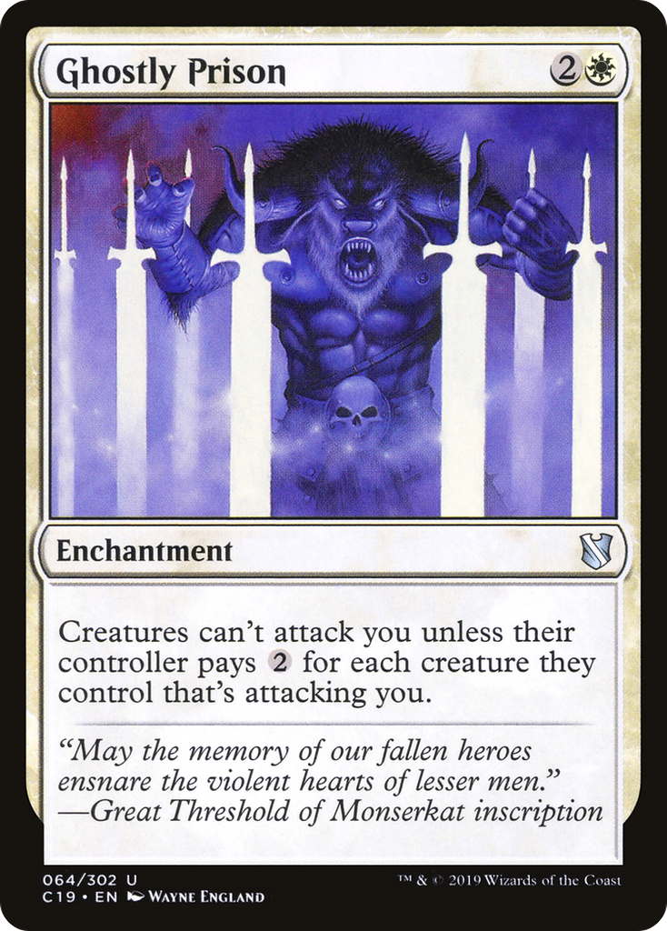 Magic: The Gathering - Ghostly Prison - Commander 2019