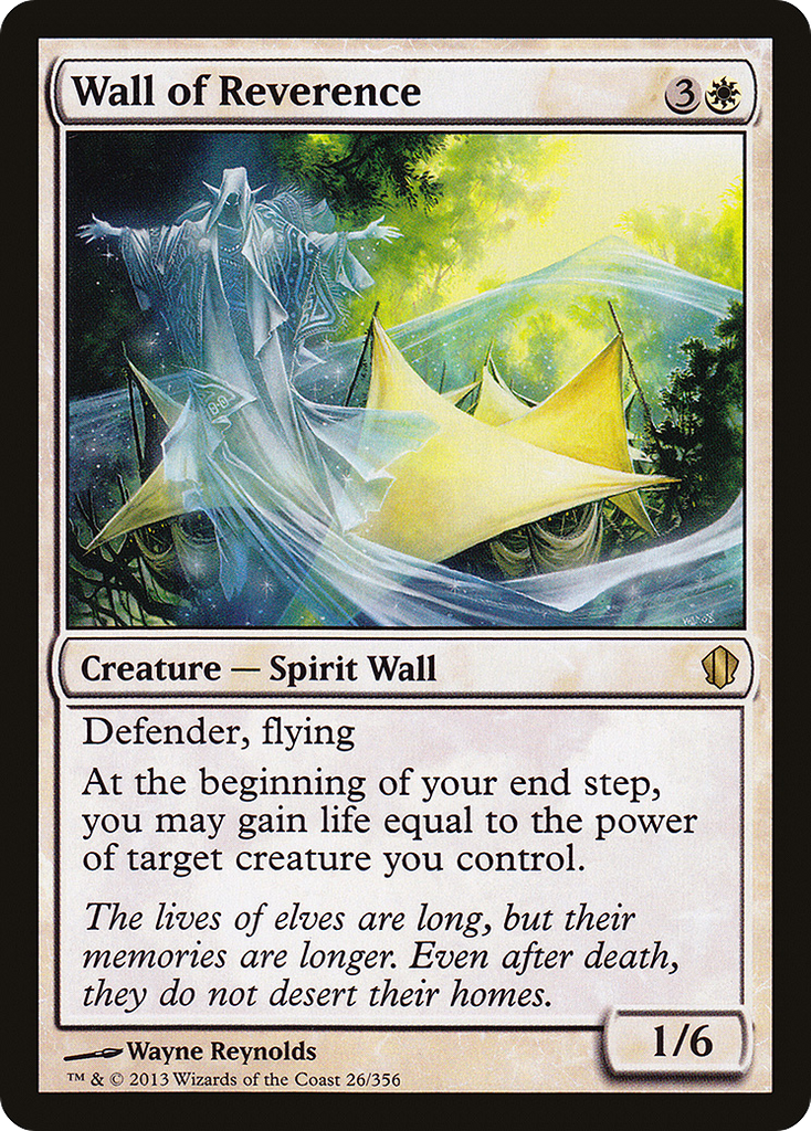 Magic: The Gathering - Wall of Reverence - Commander 2013