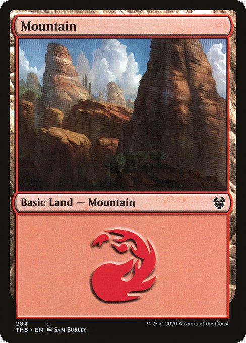 Magic the Gathering - Mountain #284 Foil - Theros Beyond Death