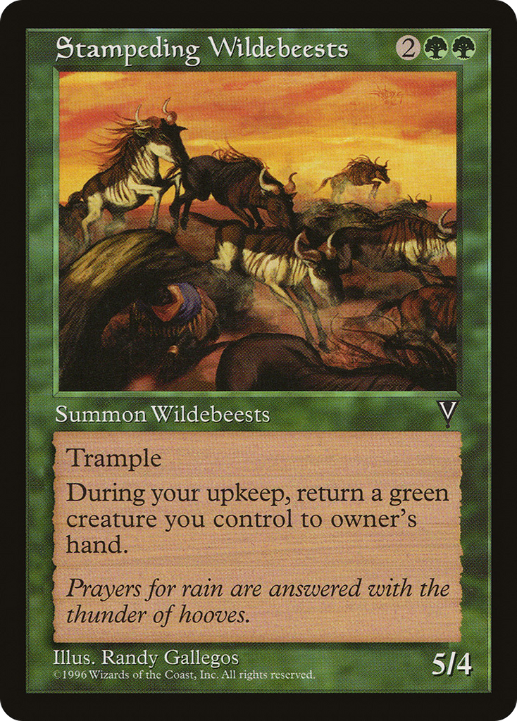 Magic: The Gathering - Stampeding Wildebeests - Visions