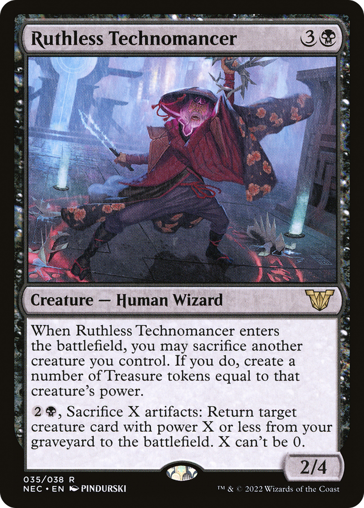 Magic: The Gathering - Ruthless Technomancer - Neon Dynasty Commander