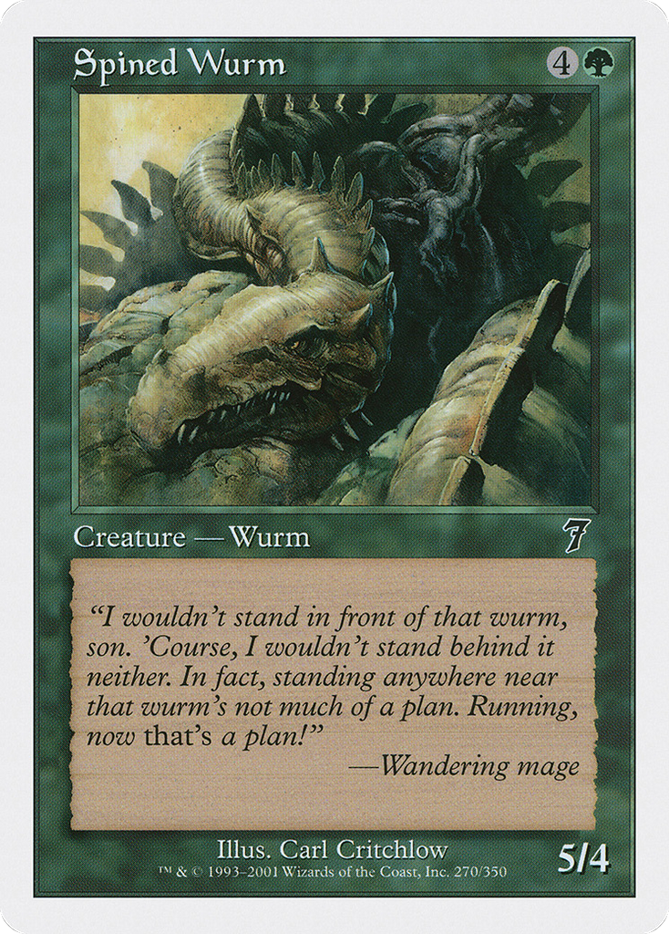 Magic: The Gathering - Spined Wurm - Seventh Edition