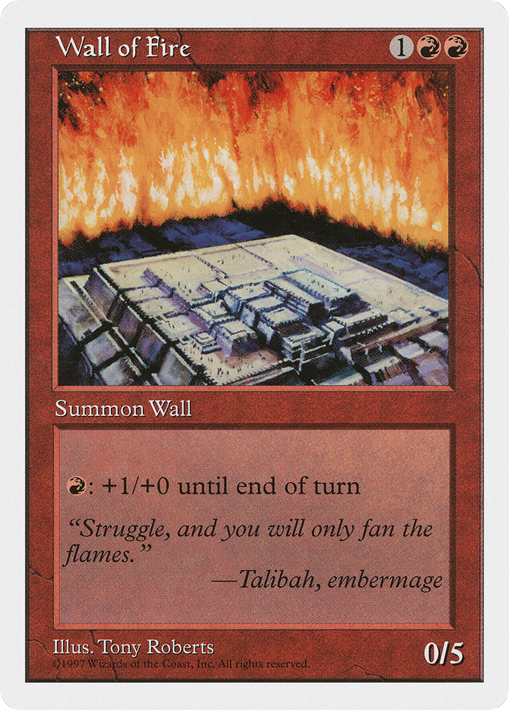 Magic: The Gathering - Wall of Fire - Fifth Edition