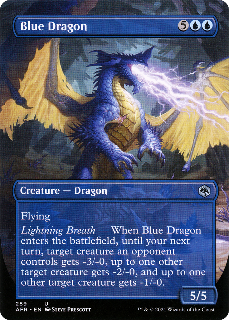 Magic: The Gathering - Blue Dragon Foil - Adventures in the Forgotten Realms