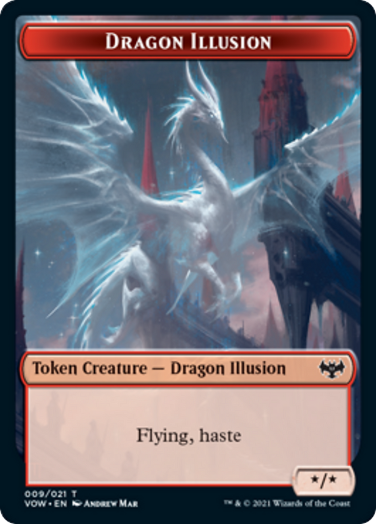 Magic: The Gathering - Dragon Illusion Token - Innistrad: Crimson Vow Tokens