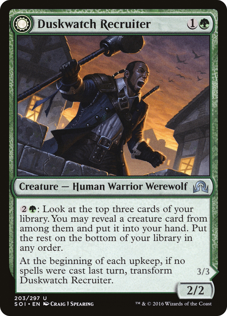 Magic: The Gathering - Duskwatch Recruiter // Krallenhorde Howler - Shadows over Innistrad