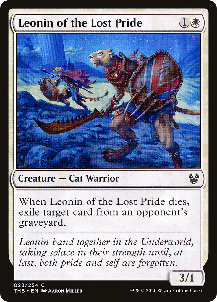 Magic: The Gathering - Leonin of the Lost Pride Foil - Theros Beyond Death