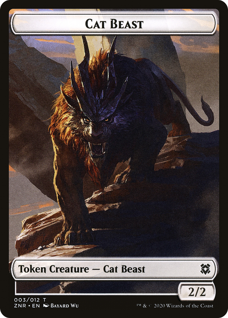Magic: The Gathering - Cat Beast Token - Zendikar Rising Tokens