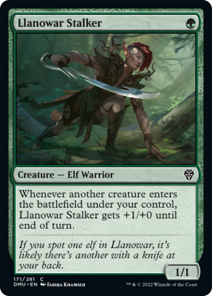 Magic: The Gathering - Llanowar Stalker Foil - Dominaria United