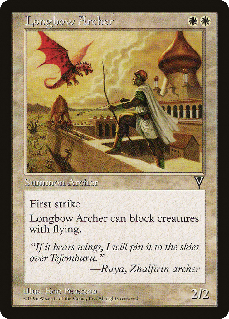 Magic: The Gathering - Longbow Archer - Visions