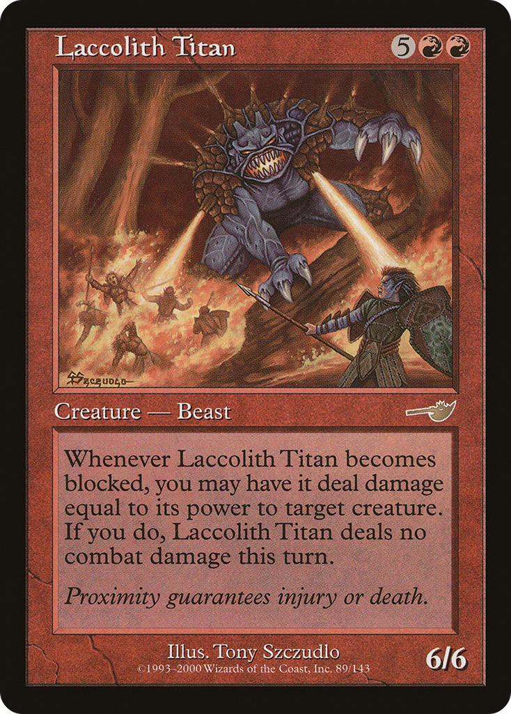 Magic: The Gathering - Laccolith Titan - Nemesis