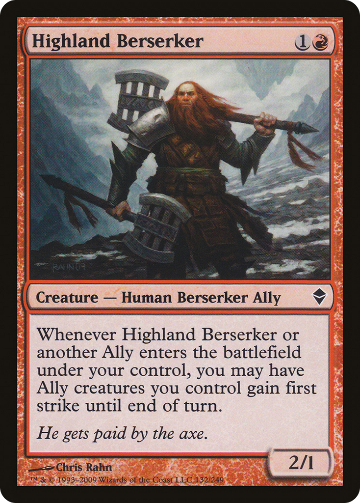 Magic: The Gathering - Highland Berserker - Zendikar