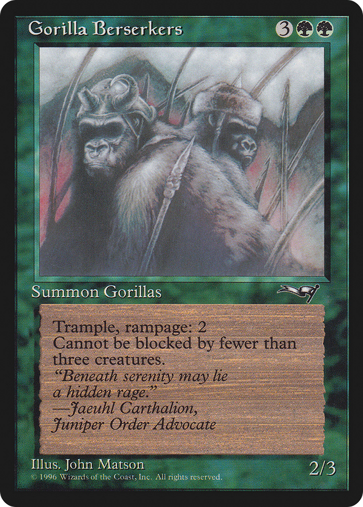 Magic: The Gathering - Gorilla Berserkers - Alliances