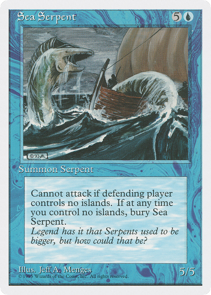 Magic: The Gathering - Sea Serpent - Fourth Edition