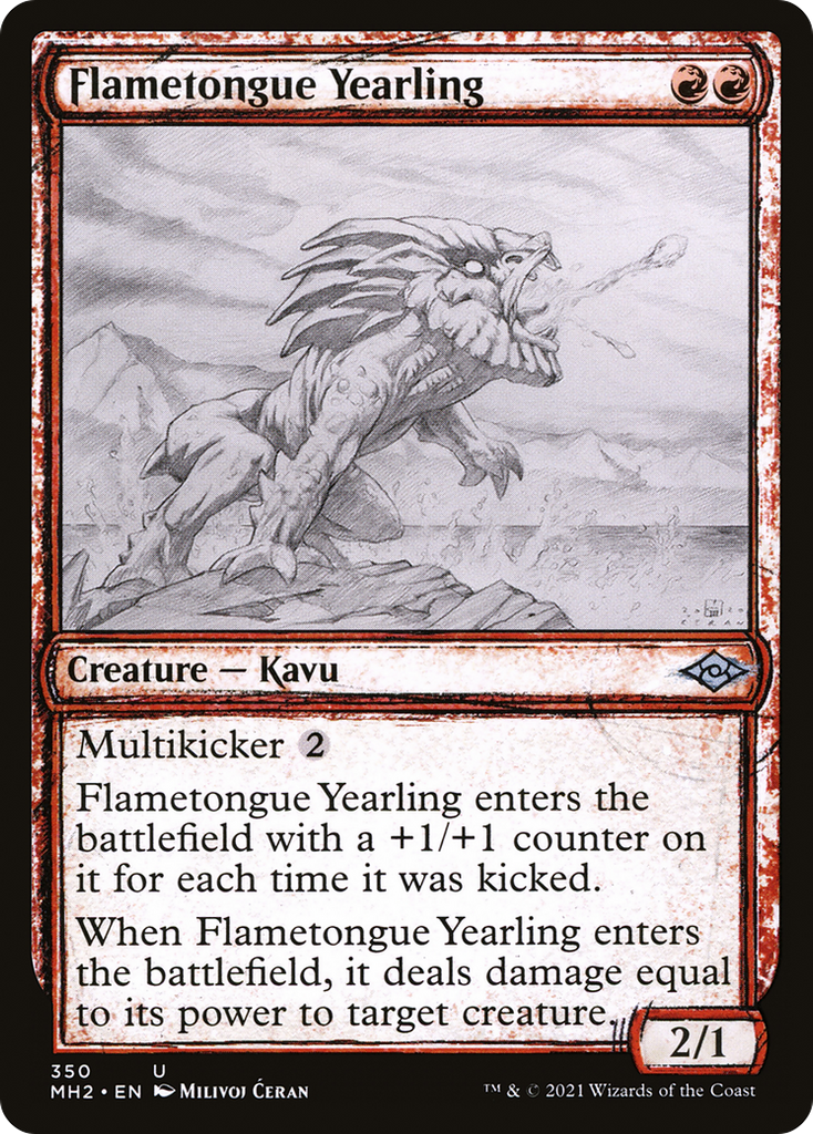 Magic: The Gathering - Flametongue Yearling - Modern Horizons 2