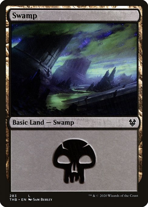 Magic the Gathering - Swamp #283 Foil - Theros Beyond Death