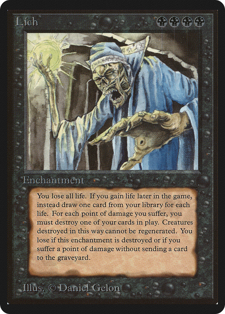 Magic: The Gathering - Lich - Limited Edition Beta