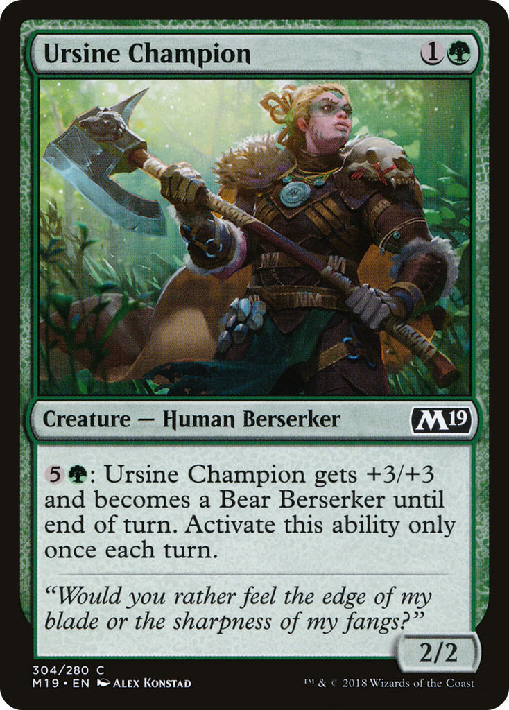 Magic: The Gathering - Ursine Champion - Core Set 2019