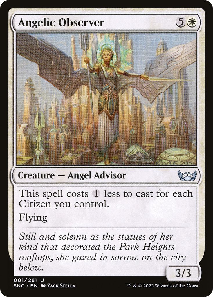 Magic: The Gathering - Angelic Observer Foil - Streets of New Capenna