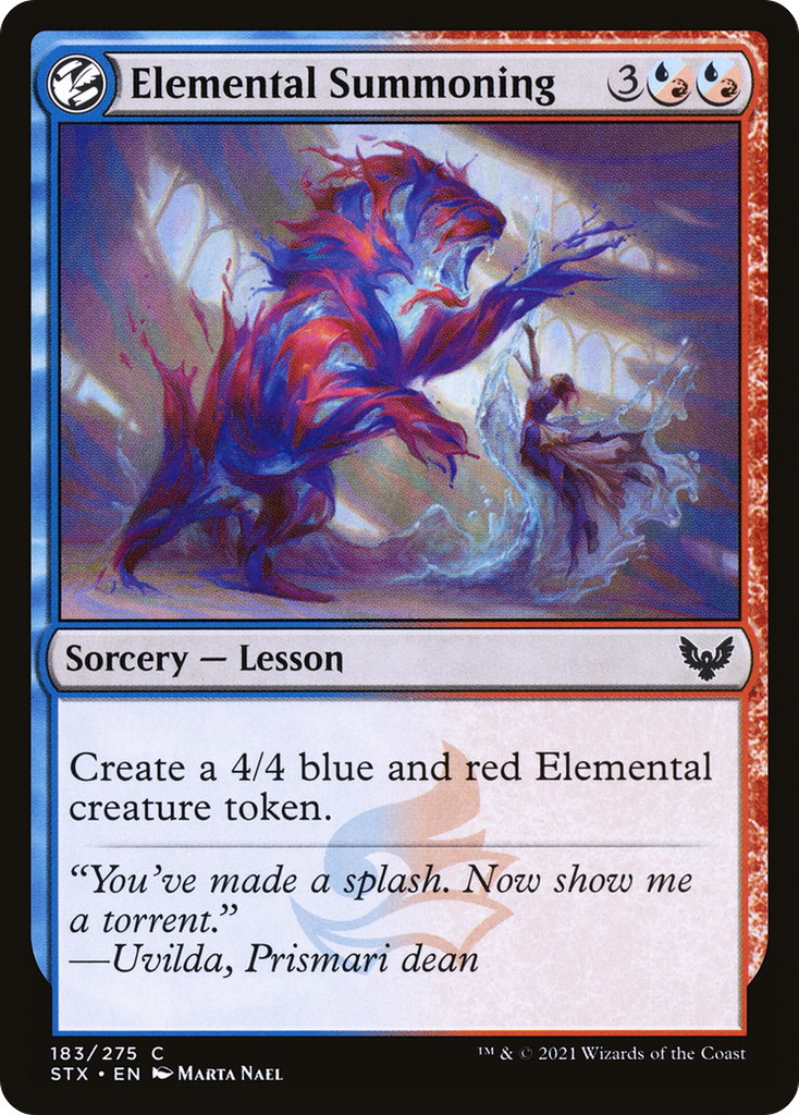 Magic: The Gathering - Elemental Summoning Foil - Strixhaven: School of Mages