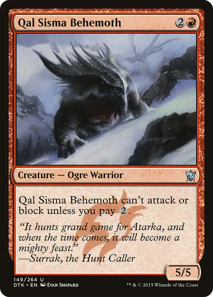 Magic: The Gathering - Qal Sisma Behemoth - Dragons of Tarkir