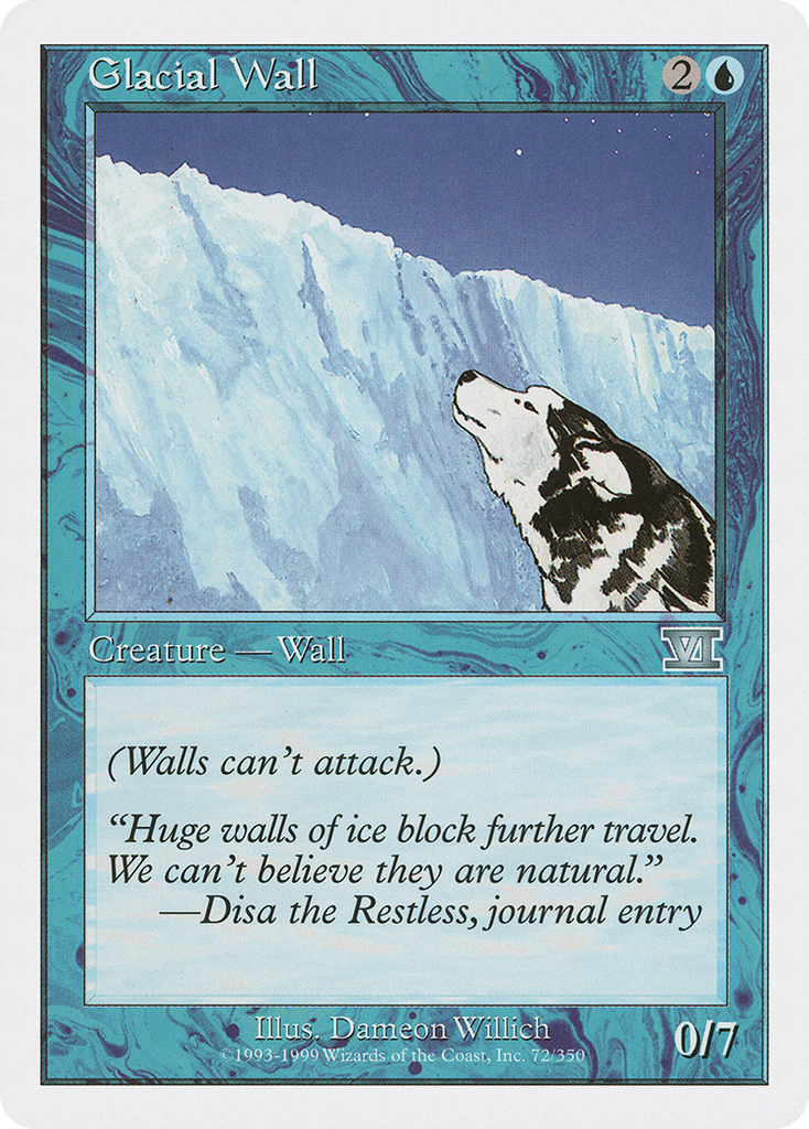 Magic: The Gathering - Glacial Wall - Classic Sixth Edition