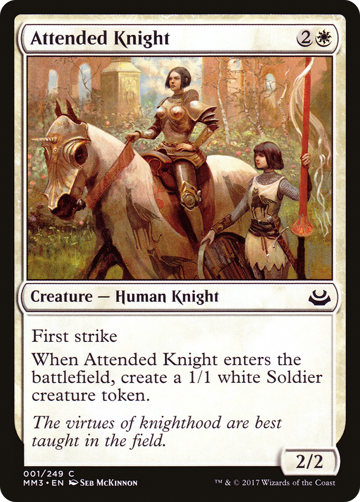Magic: The Gathering - Attended Knight - Modern Masters 2017