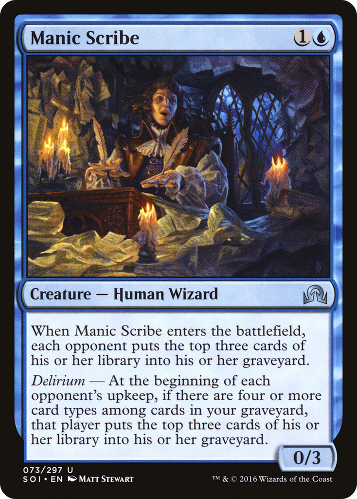 Magic: The Gathering - Manic Scribe - Shadows over Innistrad