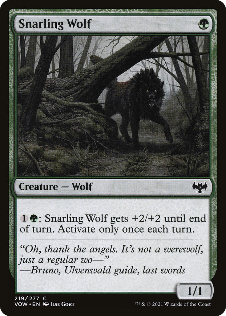 Magic: The Gathering - Snarling Wolf - Innistrad: Crimson Vow