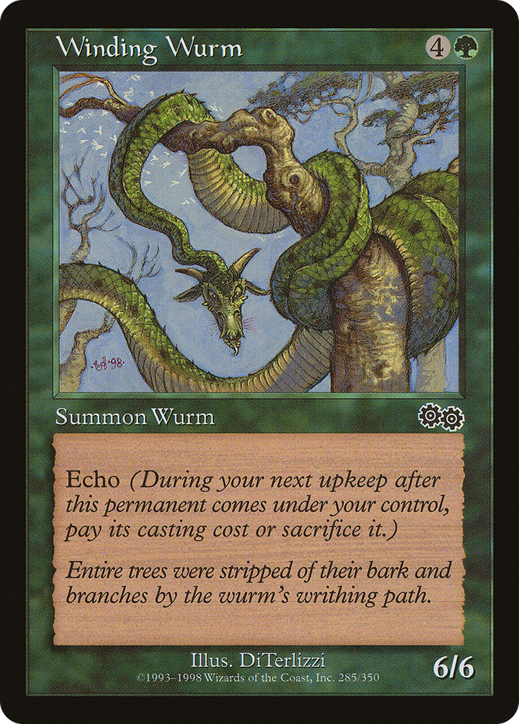 Magic: The Gathering - Winding Wurm - Urza's Saga